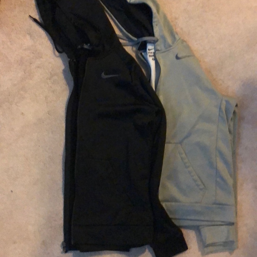 Lot of 2 like new Nike zip up hoodie jackets